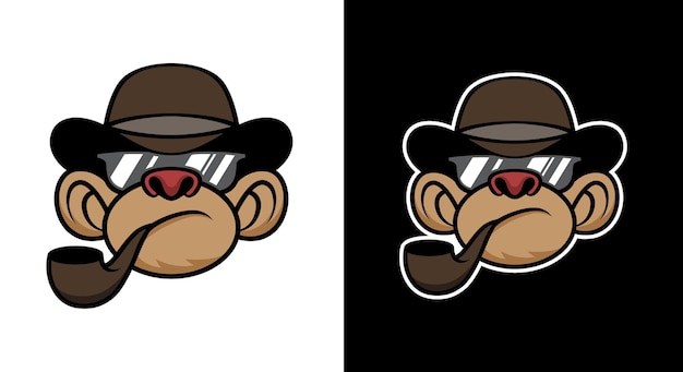 Monkey boss vector logo