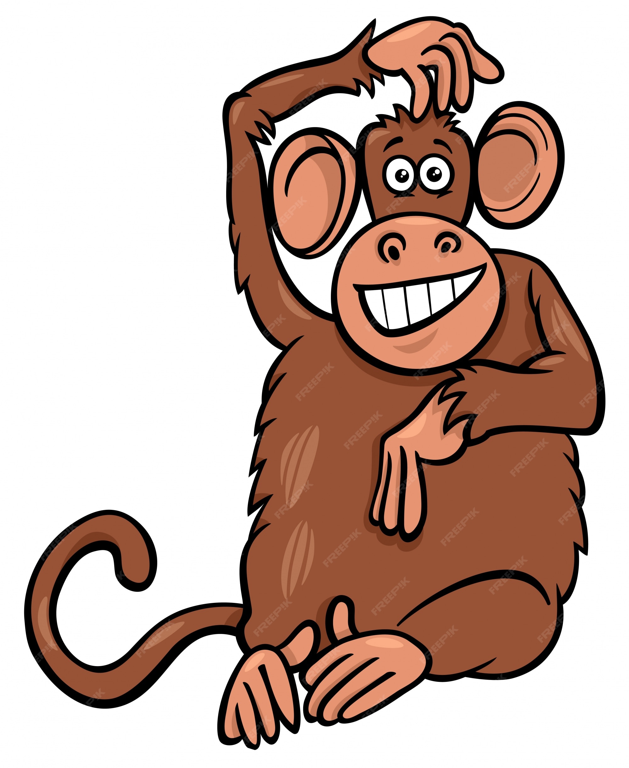 Premium Vector | Monkey cartoon character