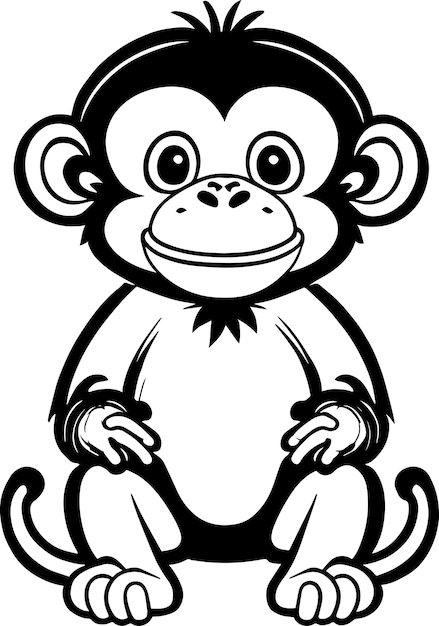 Vector monkey clipart vector 2