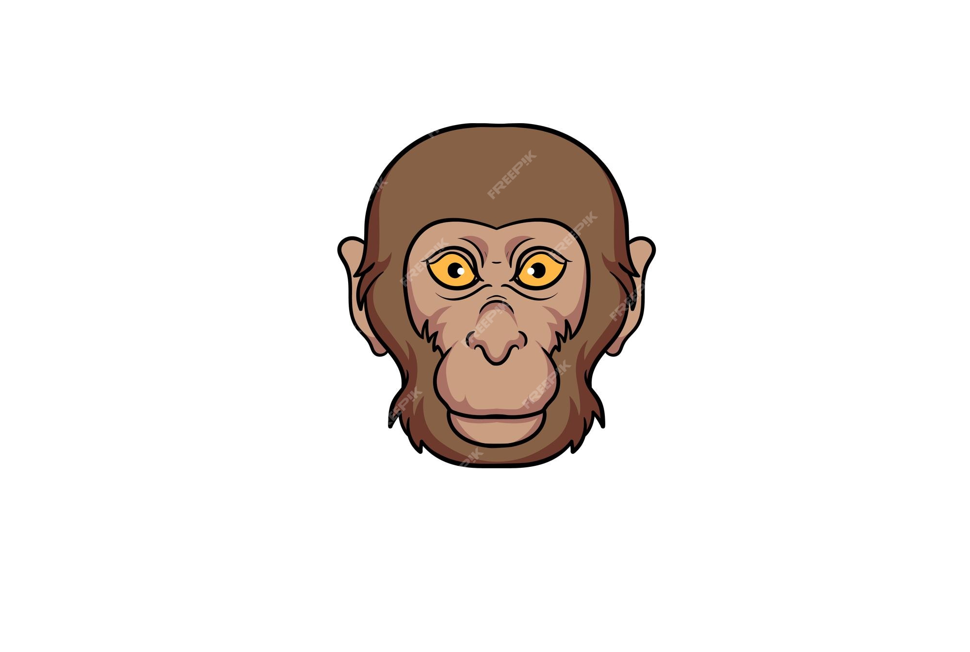 Premium Vector | Monkey face illustration gorilla mascot head clipart