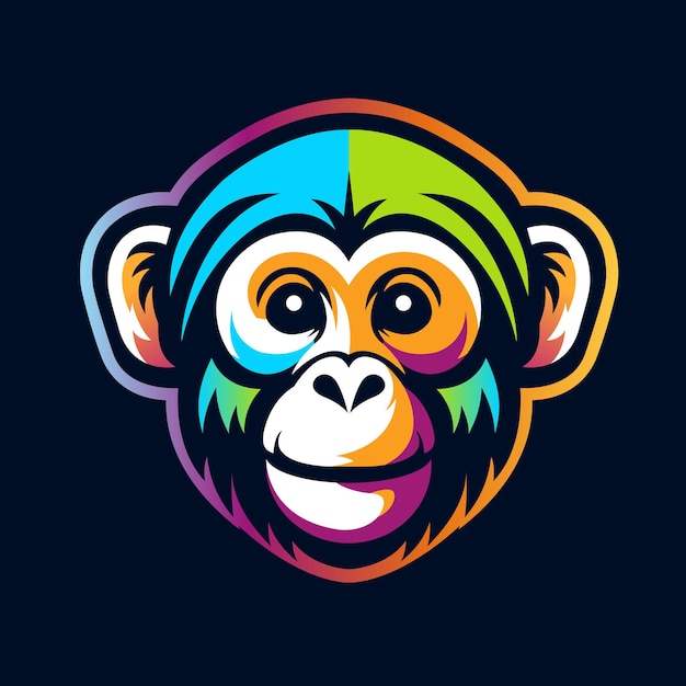 Monkey Face kleurrijke vector