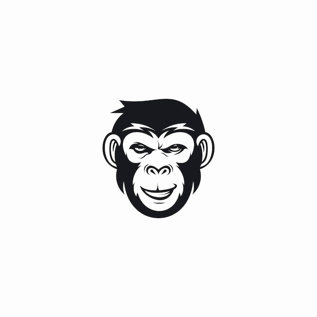 monkey face logo vector icon illustration