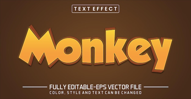 Monkey font Text effect editable