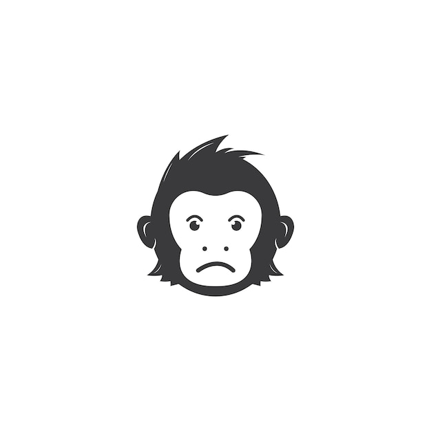 Monkey geek aap vector logo ontwerp