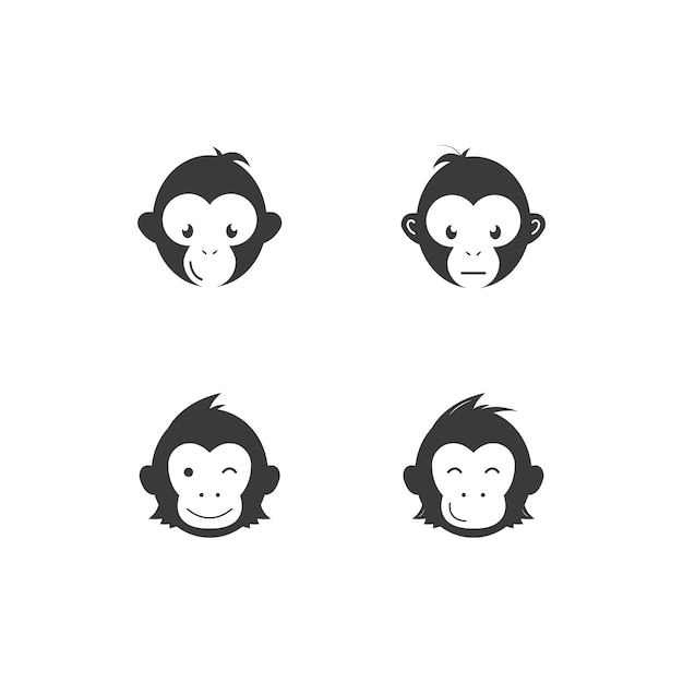 Monkey geek monkey vector logo design