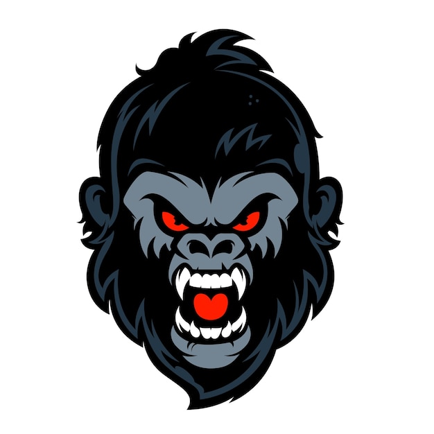 Vector monkey gorilla head vector mascot