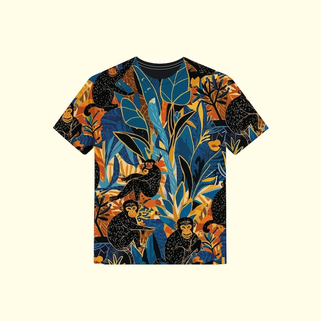 Monkey Jungle T-Shirt Design