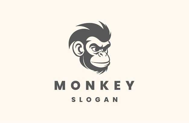 Vector monkey logo design icon vector template