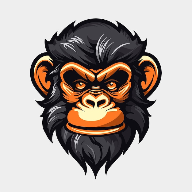 Monkey logo design little chimp mascot