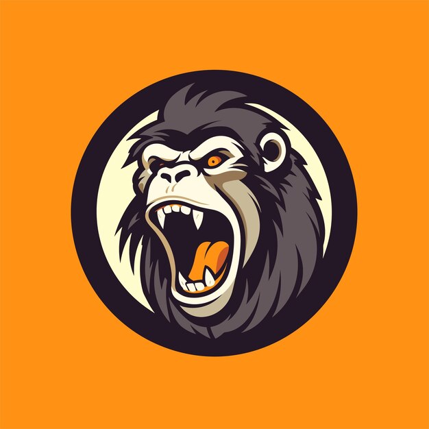 Monkey logo design little chimp mascot