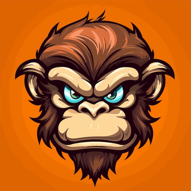 Monkey logo design little chimp mascot