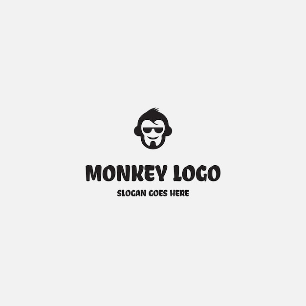 Monkey Logo Design Vector File Template