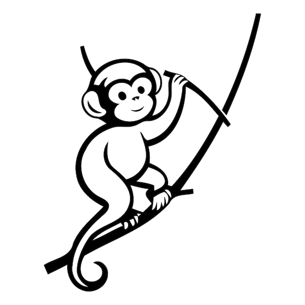 Vector monkey logo design vector template animal zoo logo design concept