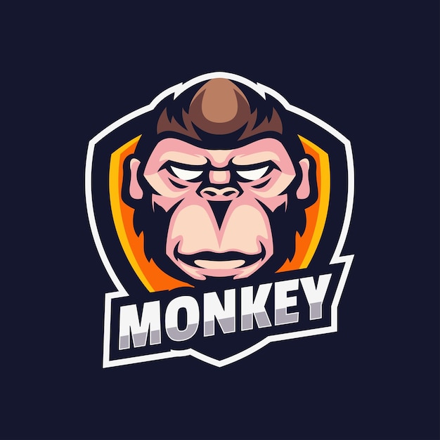 Monkey logo design vector