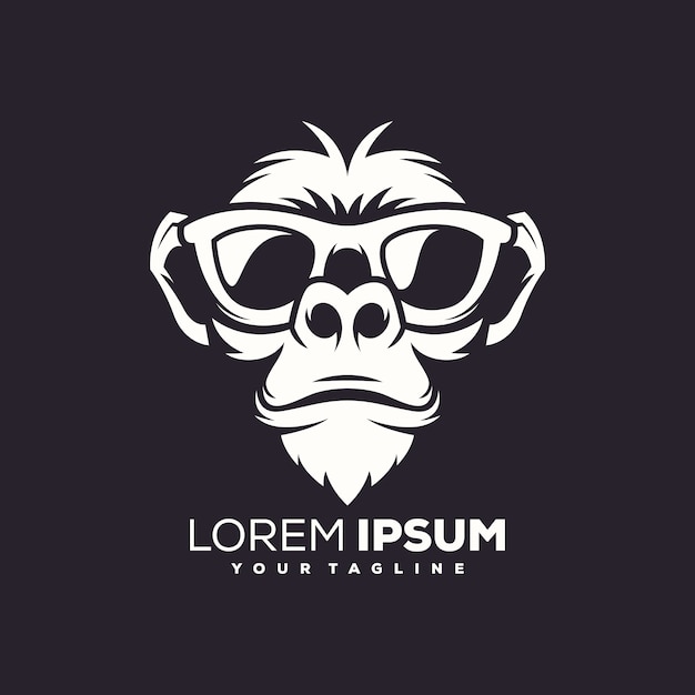 Vector monkey logo design vector