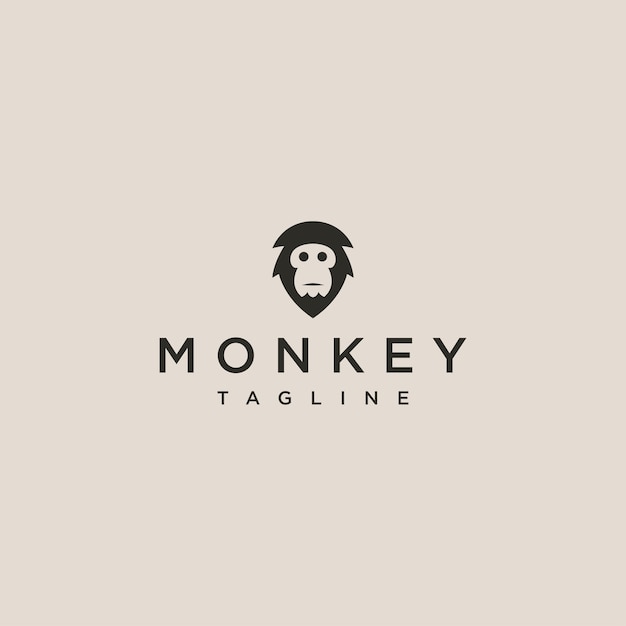 Vector monkey logo icon design vector template