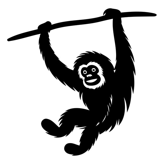 Vector monkey logo ontwerp sjabloon vector illustratie van een aap op een boom