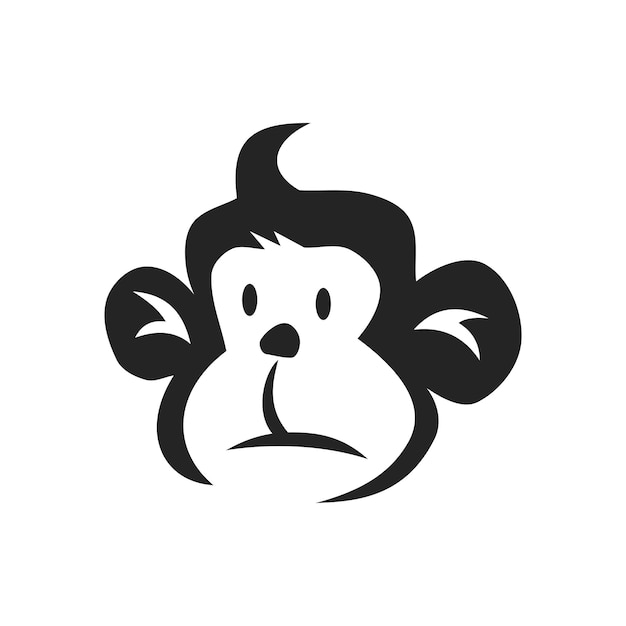 Monkey logo template isolated brand identity icon abstract vector graphic