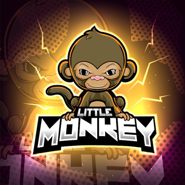 Monkey mascot esport logo design