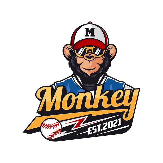 Monkey mascot logo design