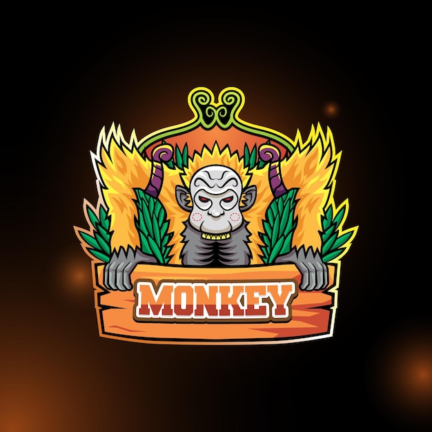 Monkey mascot logo