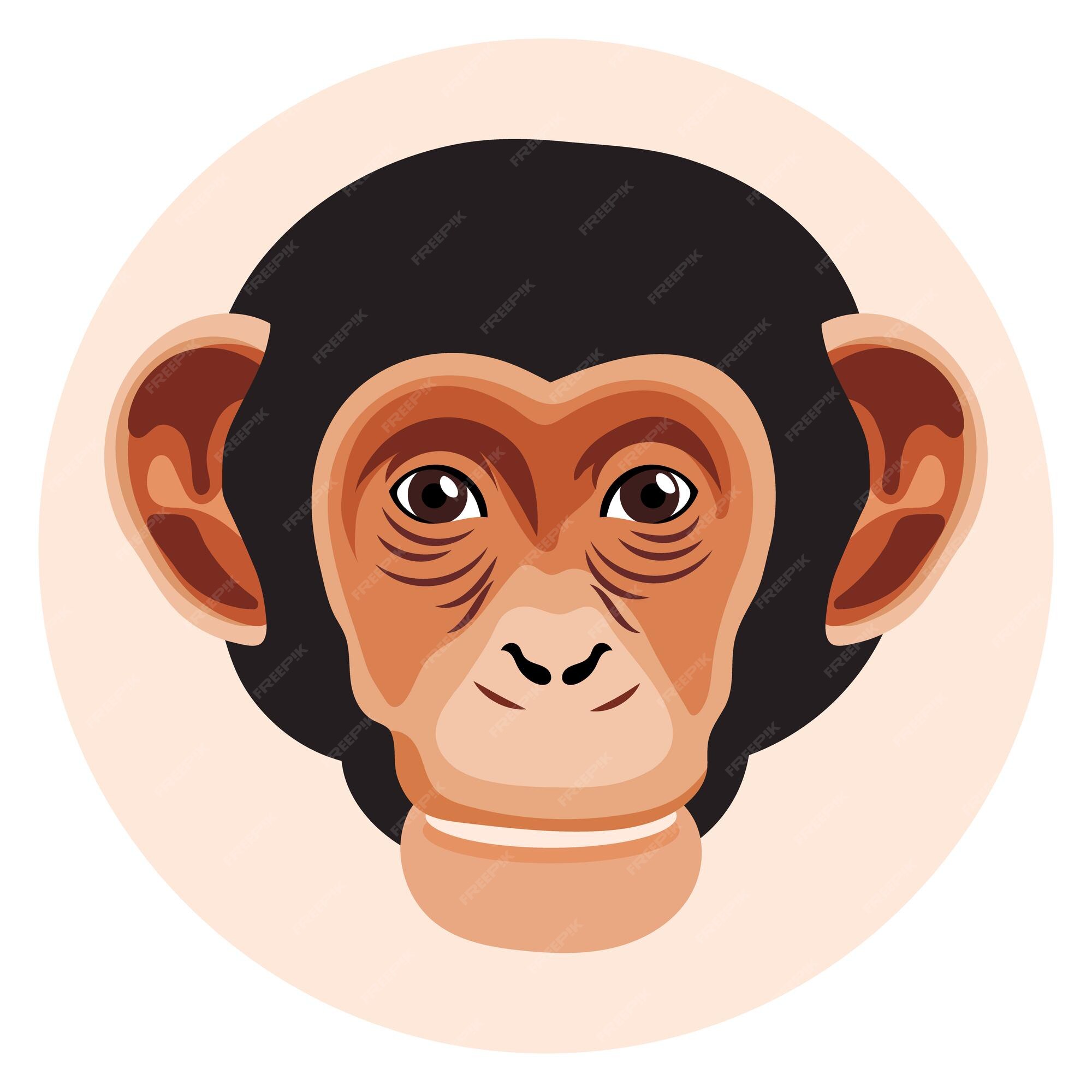 Premium Vector | Monkey muzzle in a circle on a white background medical  concept fight against monkeypox virus