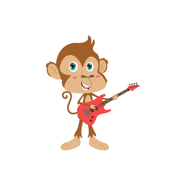 monkey playing guitar