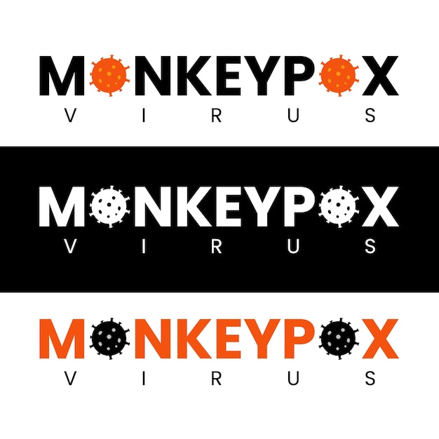 Monkey Pox Virus tekst. Vector tekst van Monkey Pox Virus. vectorillustratie