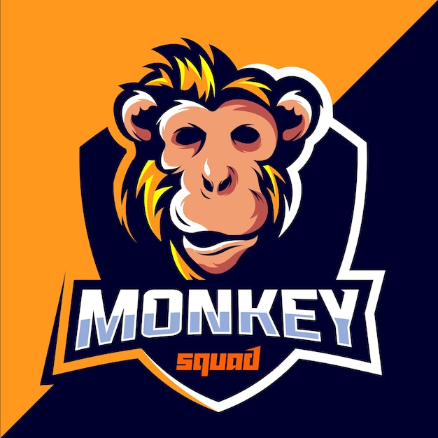 Дизайн логотипа отряда обезьян киберспорт