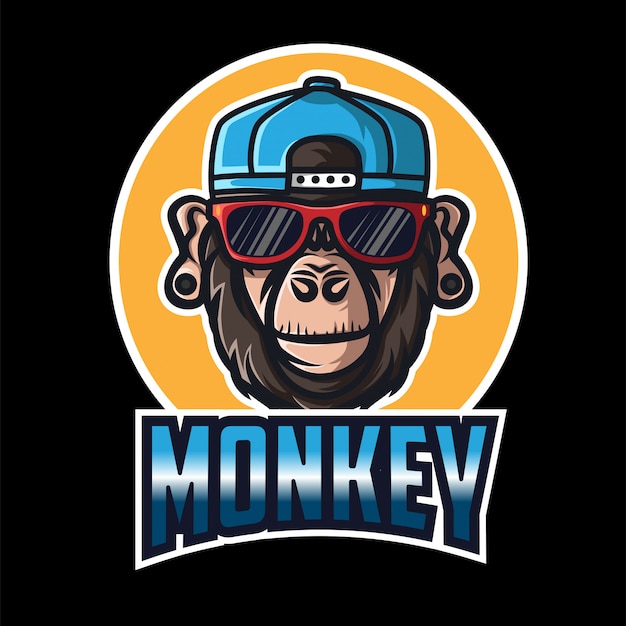 벡터 monkey squad esport 로고