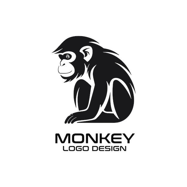 Vector monkey vector logo design