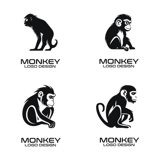 Monkey vector logo design