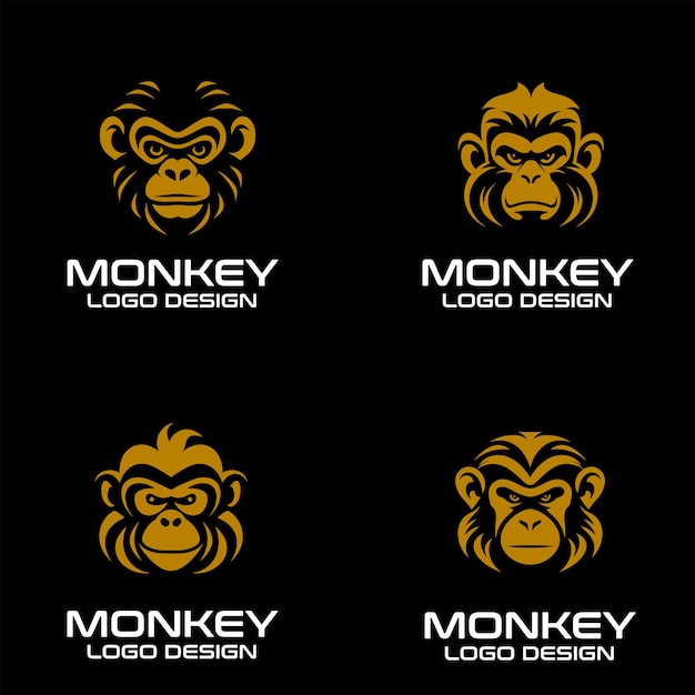 Monkey vector logo ontwerp