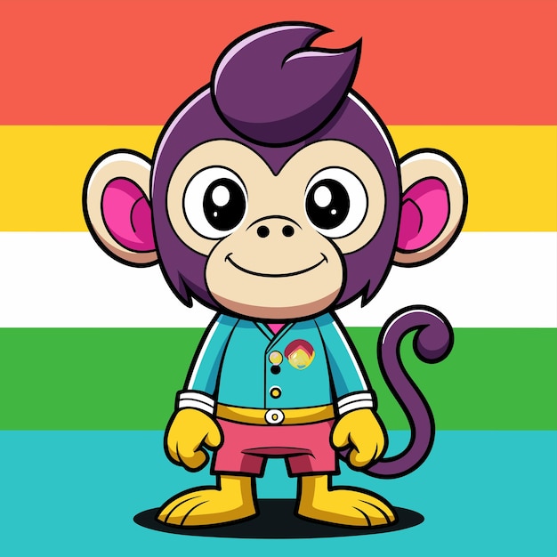 a monkey with a shirt that says monkey on it