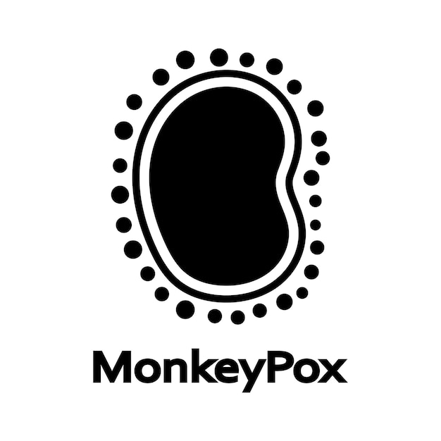 Monkeypox virus cel monkey pox virus infectie pictogram ontwerp vector illustratie geïsoleerd