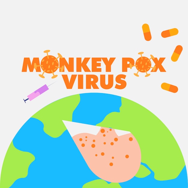 Monkeypox virus ontwerp banner vector