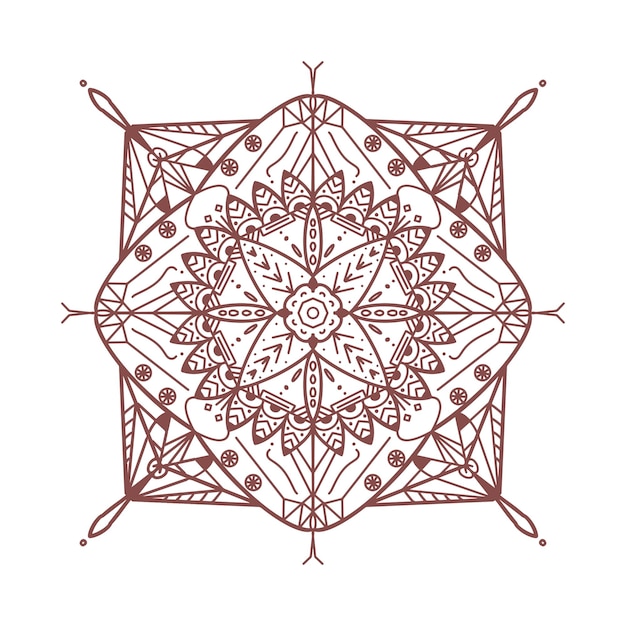 Mono line mandala vector design