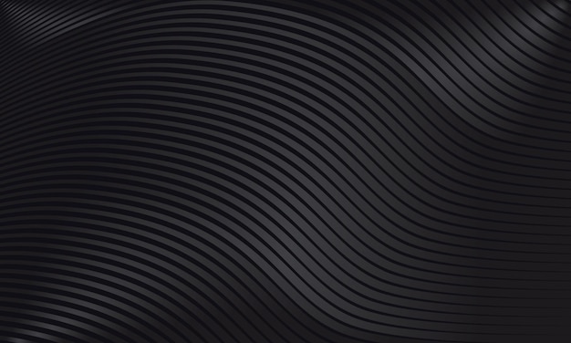 Vector monochrome abstract background dark waves