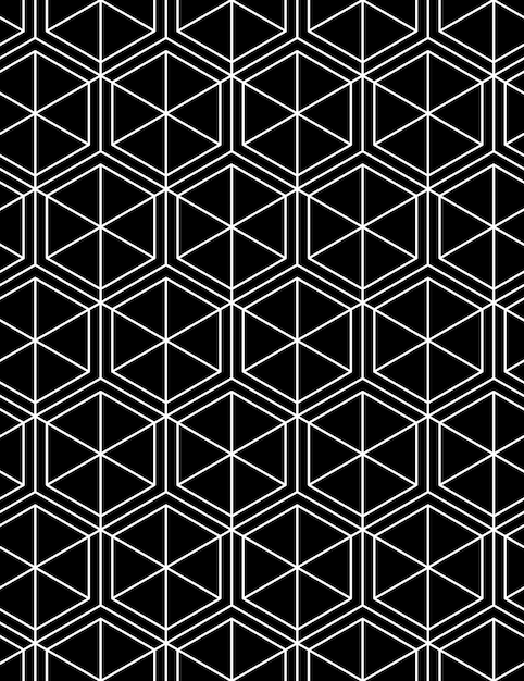 Монохромный абстрактный текстурированный геометрический бесшовный узор с геометрическими фигурами. Векторный черно-белый текстильный фон.