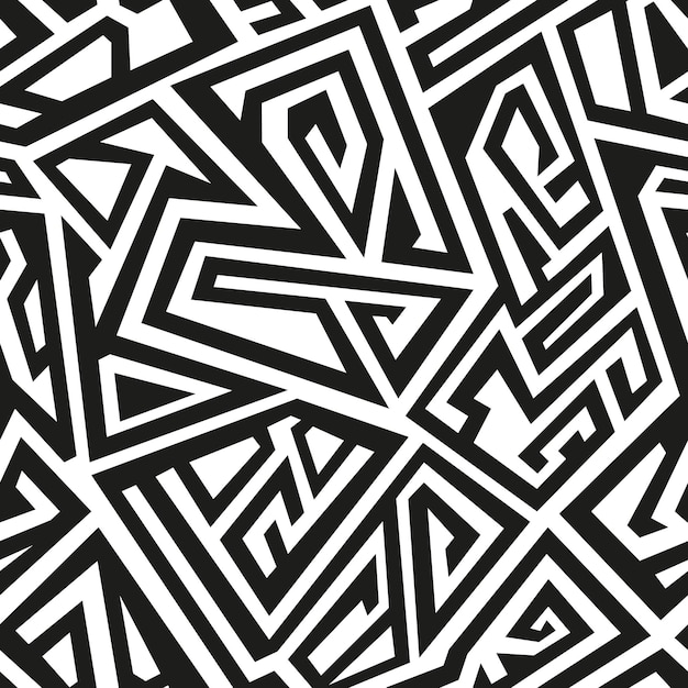 Vector monochrome ancient seamless pattern vector eps 10