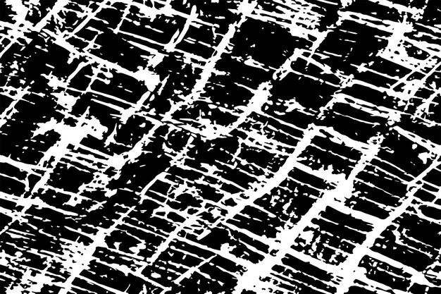 Vector monochrome black grungy rough texture on white background