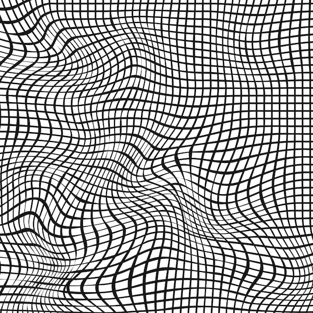 Monochrome Black line waves abstract background distorted line shapes abstract lines