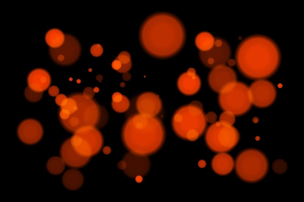 Monochrome bokeh achtergrond met zachte witte gloeiende cirkels op zwarte achtergrond Elegant lichtvervaag effect voor abstract minimaal of digitaal vectorontwerp en overlays