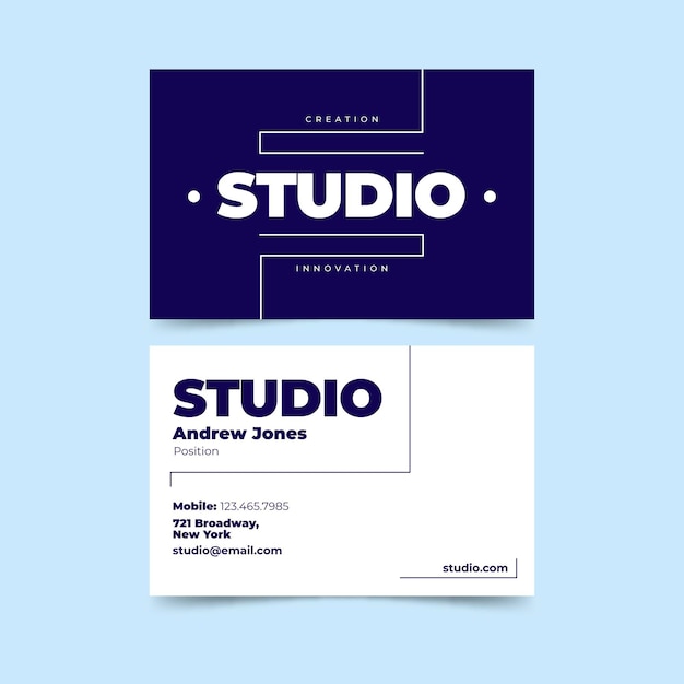 Monochrome business cards