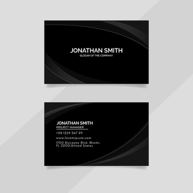 Vector monochrome business cards