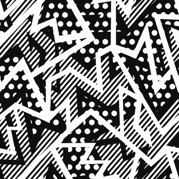 흑백 천 원활한 패턴