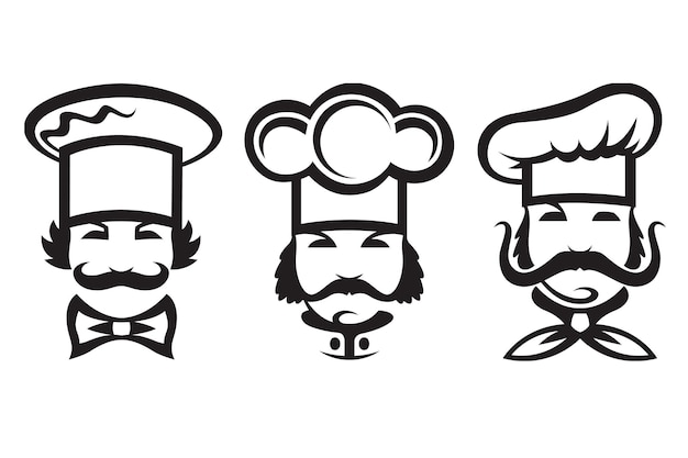 Monochrome collection of chefs