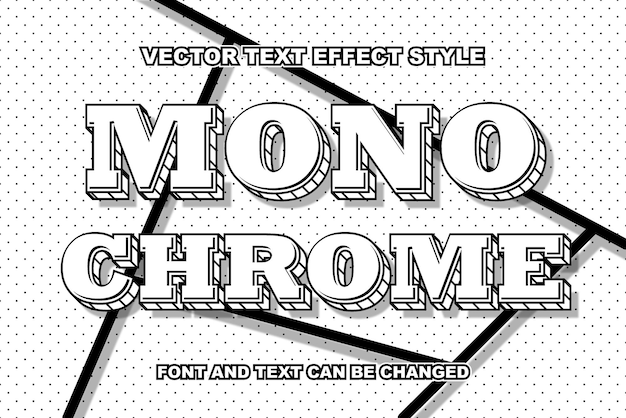 Monochrome comic cartoon style editable text effect font style template background design wallpaper