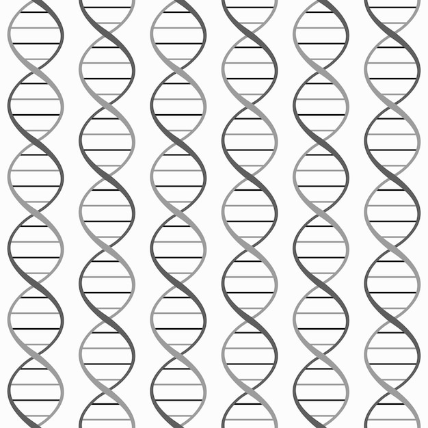 Monochrome DNA seamless pattern