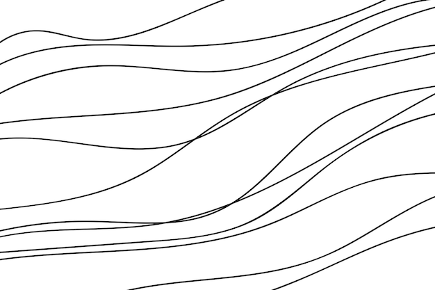 Monochrome golvenpatroon Gewogen achtergrond Met de hand getekende lijnen Haarstructuur Doodle voor ontwerp Lijnkunst